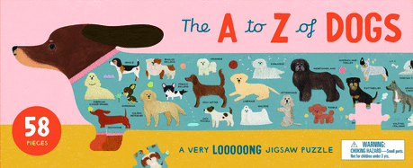 Item #16772 Laurence King The A to Z of Dogs 58 Piece Puzzle: A Very Looooong Jigsaw Puzzle....